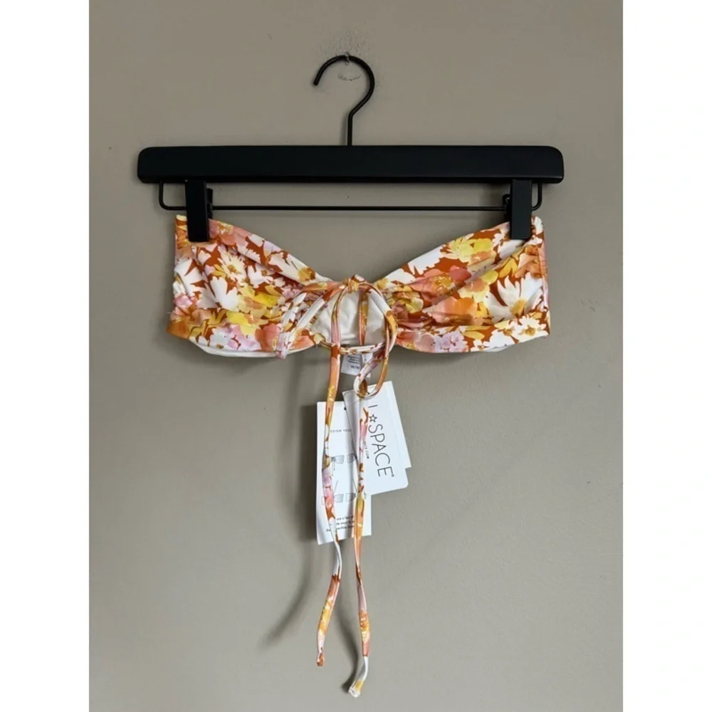 NEW L*SPACE Dawn Bikini Top in What in Carnation